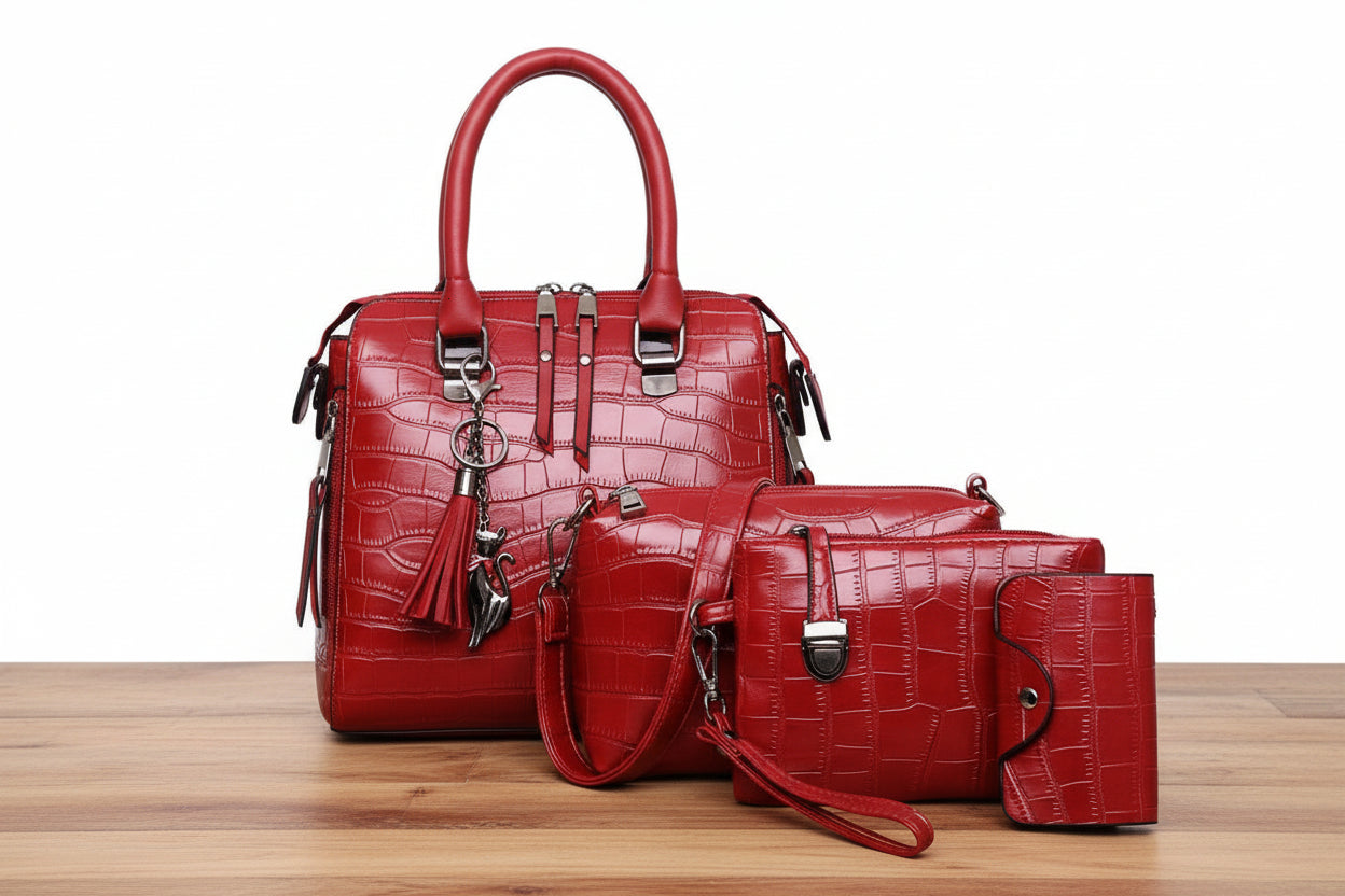 Evelyna - Set of 4 Leather Handbags Elegance (BUY 1 GET 1 FREE)