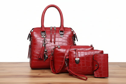 Evelyna - Set of 4 Leather Handbags Elegance (BUY 1 GET 1 FREE)