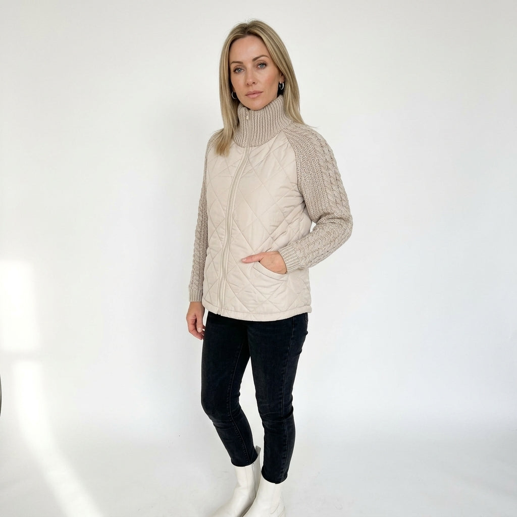 NORDIC | Quilted Knit Sleeve Jacket