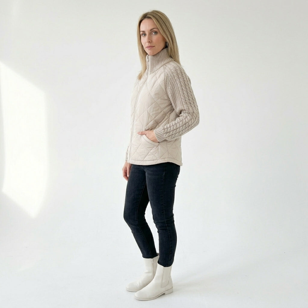 NORDIC | Quilted Knit Sleeve Jacket