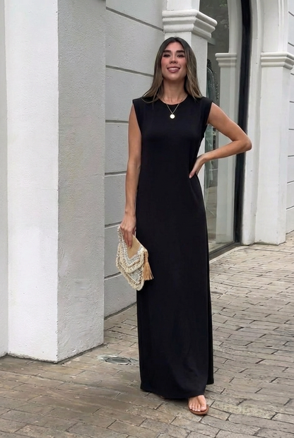 Silvia | Vestido largo fluido antiarrugas