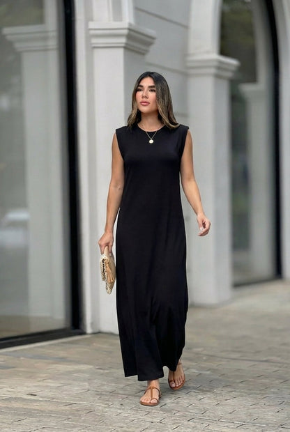 Silvia | Vestido largo fluido antiarrugas