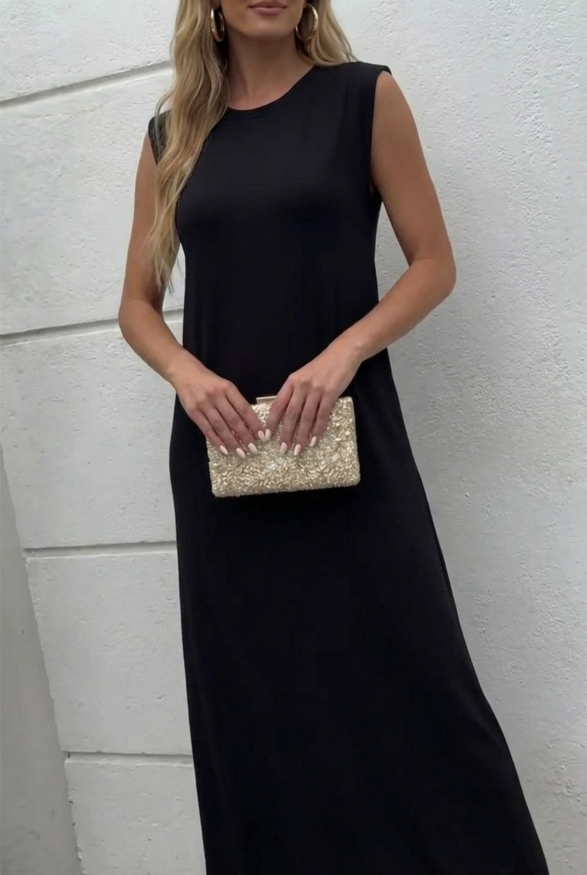 Silvia | Vestido largo fluido antiarrugas