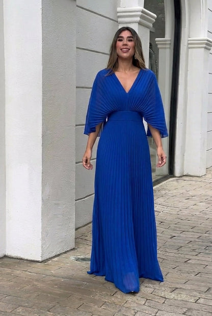 Lucía | Vestido largo plisado elegante
