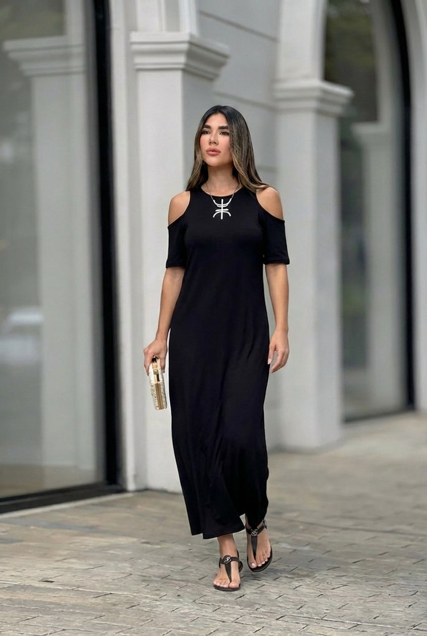 Leo | Long Off-the-Shoulder Relaxed Fit Dress