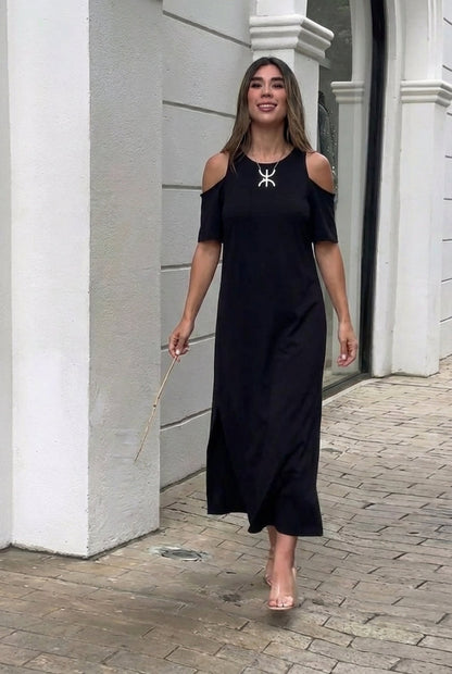 Leo | Long Off-the-Shoulder Relaxed Fit Dress